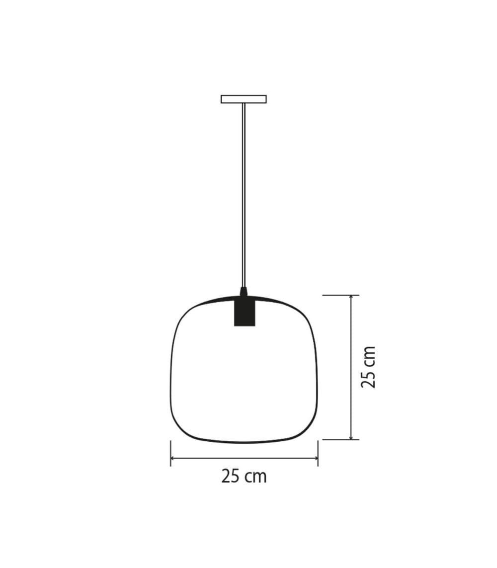 Suspension en verre transparent, d.25 cm — vue 4