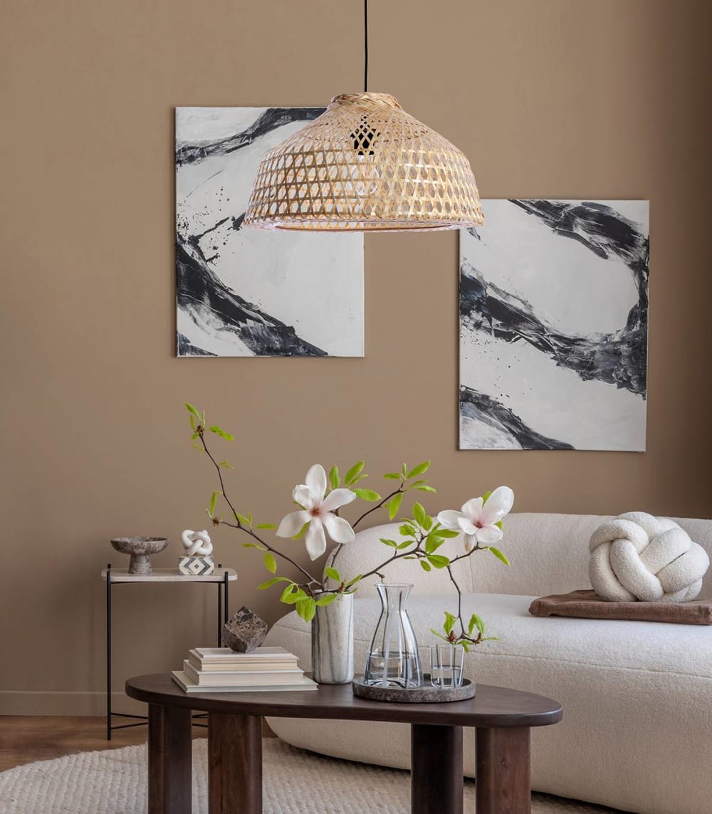 Suspension en bambou naturel, d.38 cm — vue 3