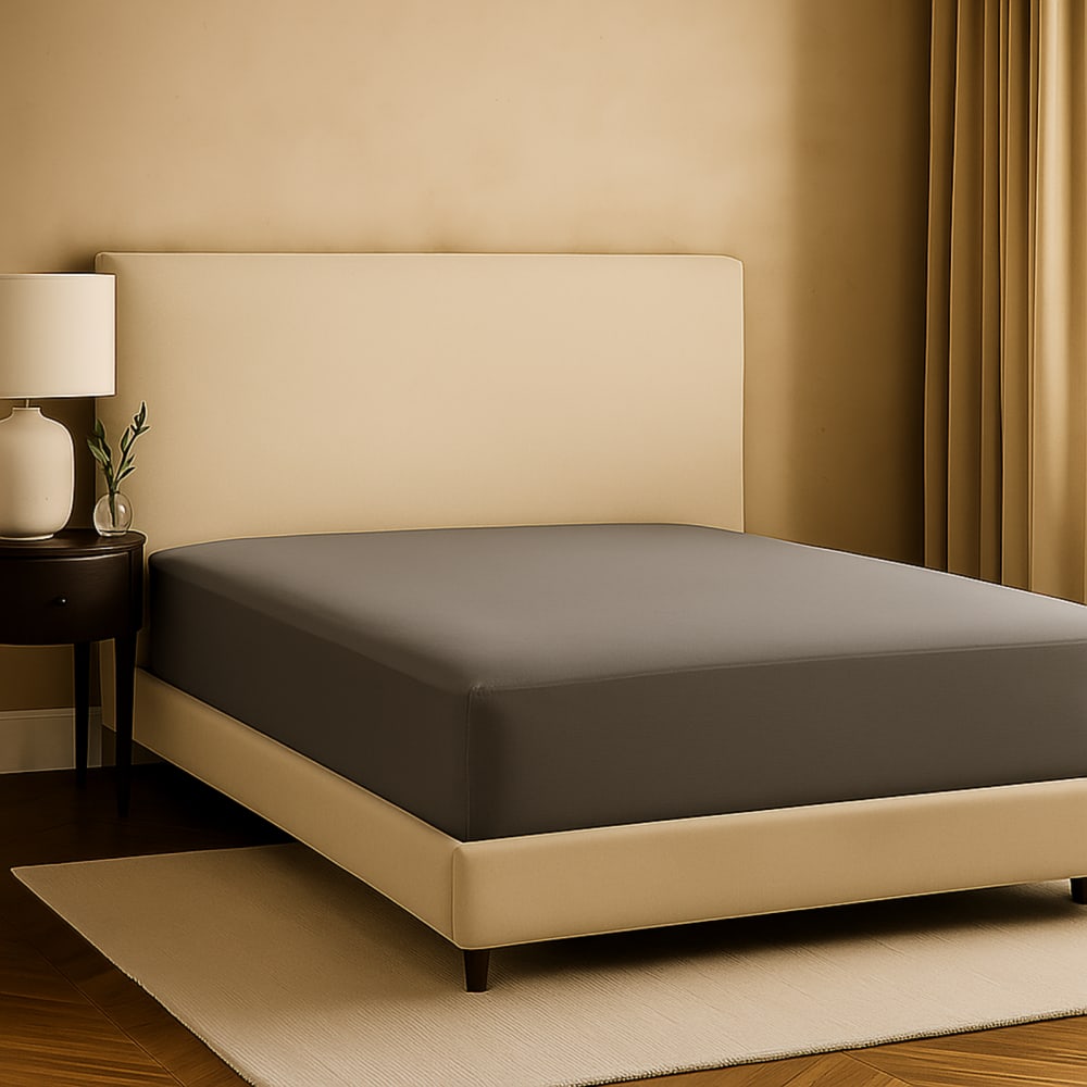 Reca Bedding Spannbettlaken 180x200 cm Grau style modern Grau Öko-Tex Zertifikat Pes - Polyester