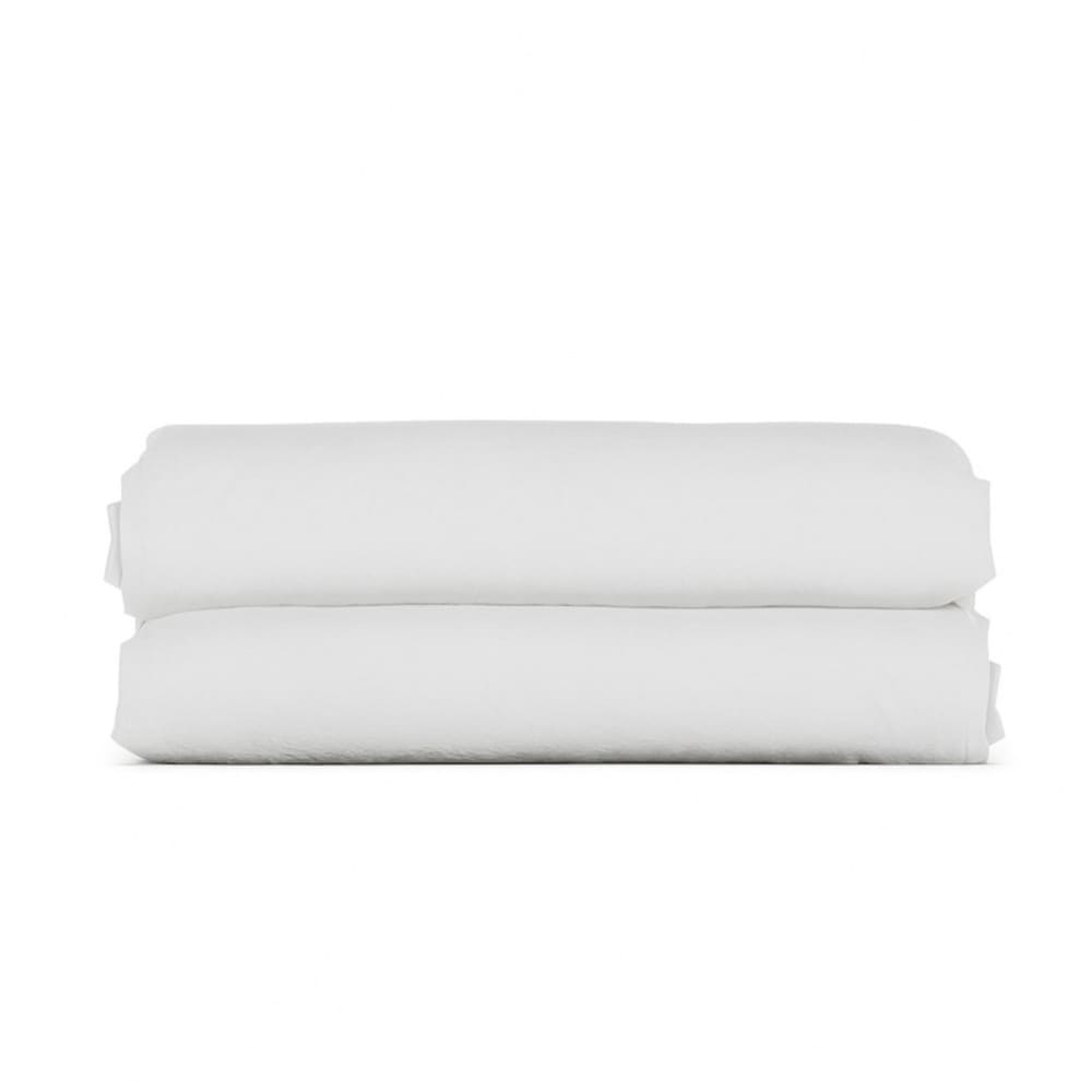 Drap housse en coton 180x200 cm Blanc - Bonnet extensible