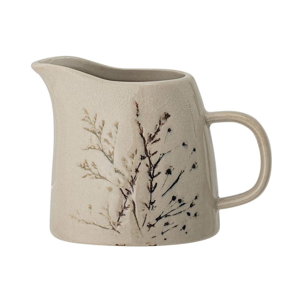 Bloomingville Milchkanne aus Steingut H9, beige - Steingut