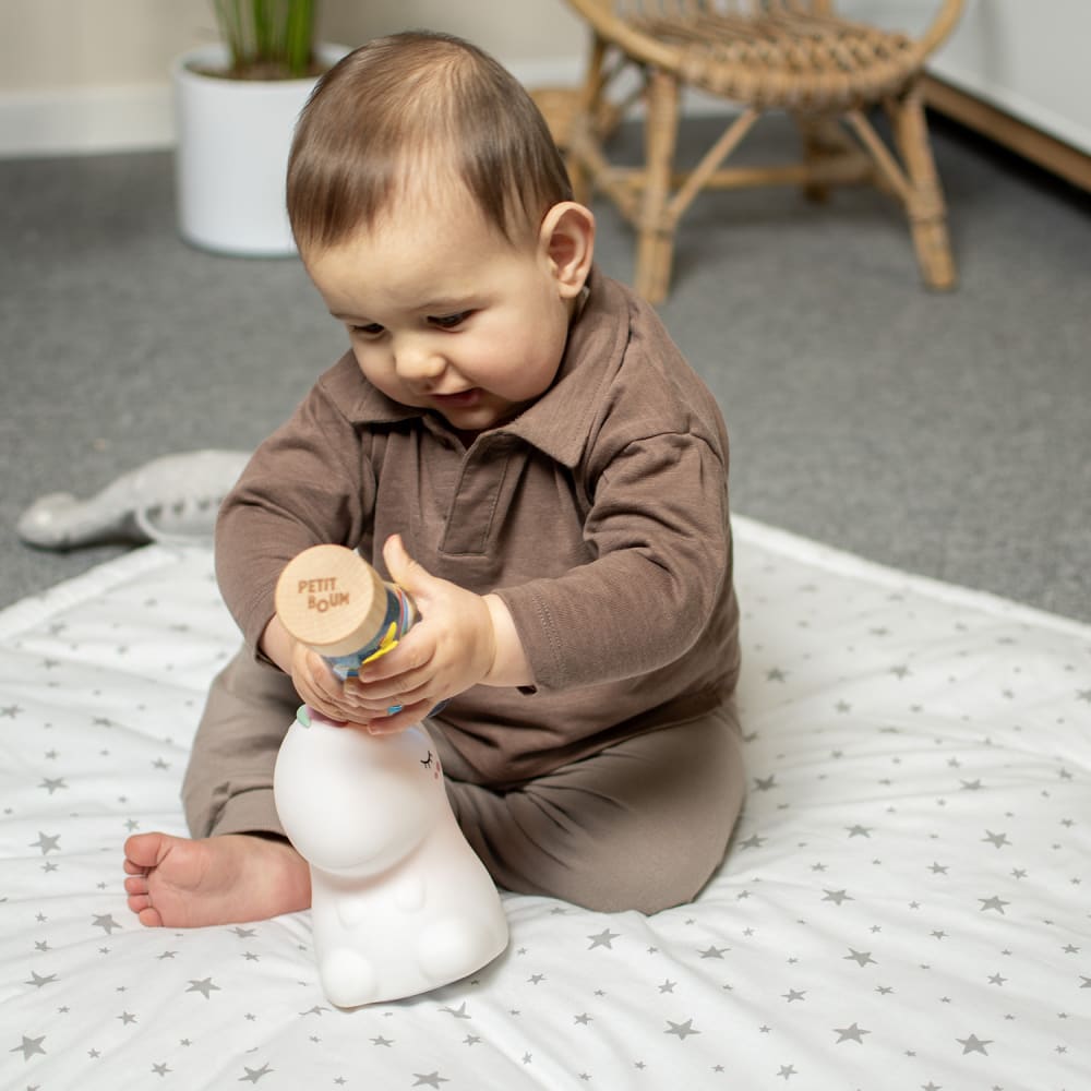 Tapis de parc tapis d'éveil bébé réversible en coton Blanc 100x100 c