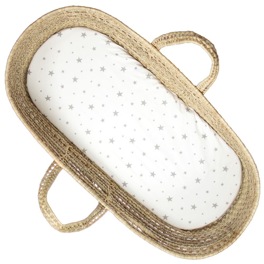 Drap housse couffin bébé ovale en coton blanc 70x30 cm Drap housse couffin bébé ovale en coton blanc 70x30 cm