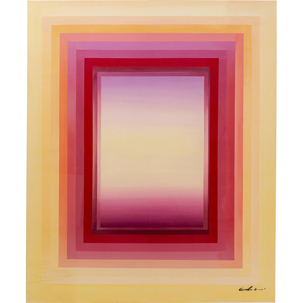 Toile cadres en coton jaune et violet 140x170