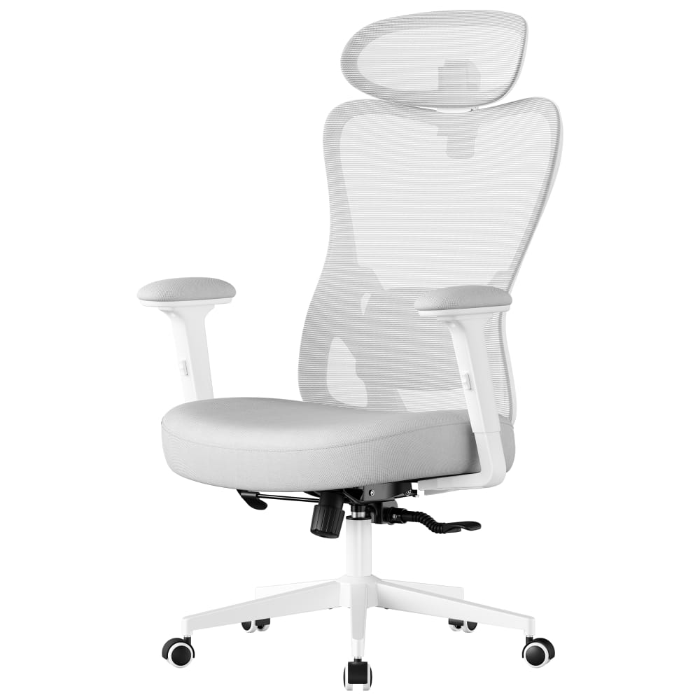 Fauteuil de bureau supporte jusqu’à 150 kg hauteur réglable gris