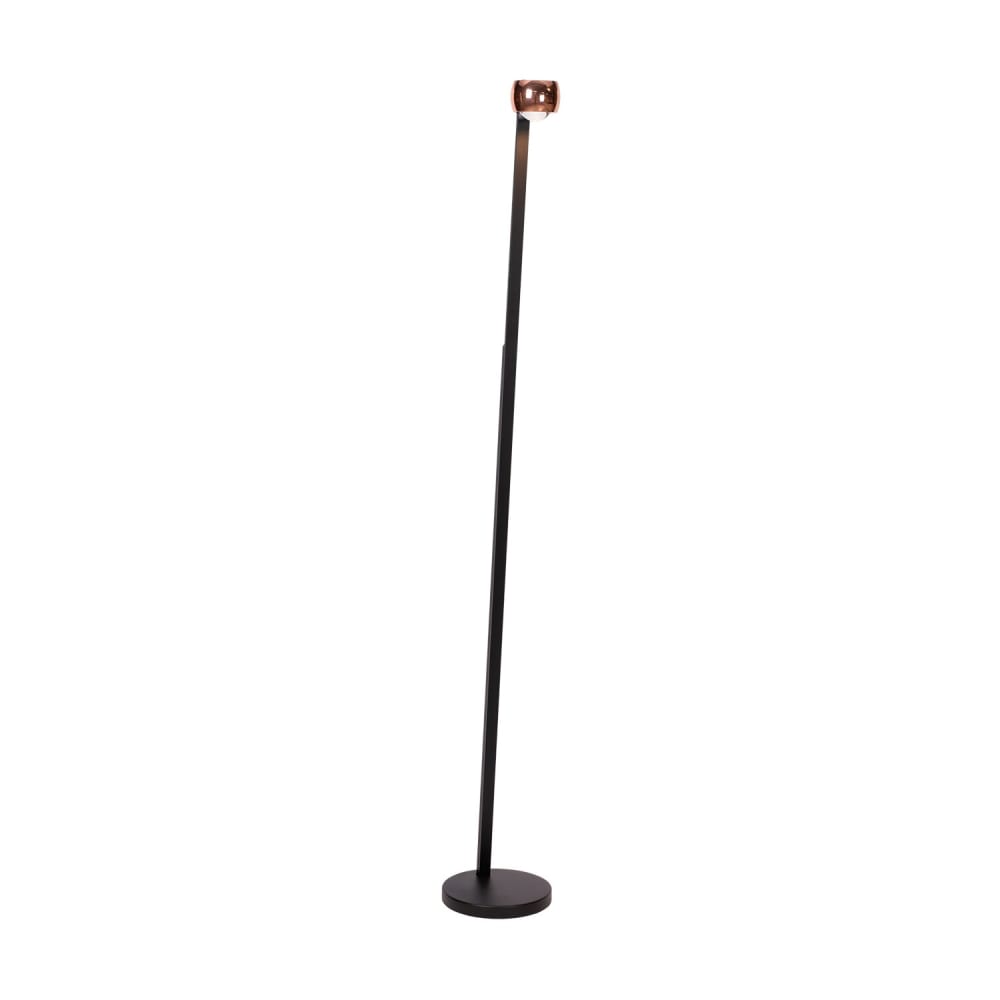Lampadaire dimmable en métal noir et or rose — vue 4