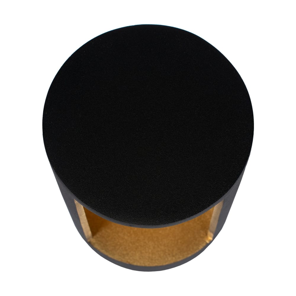Applique ronde en métal noir intérieur doré — vue 3