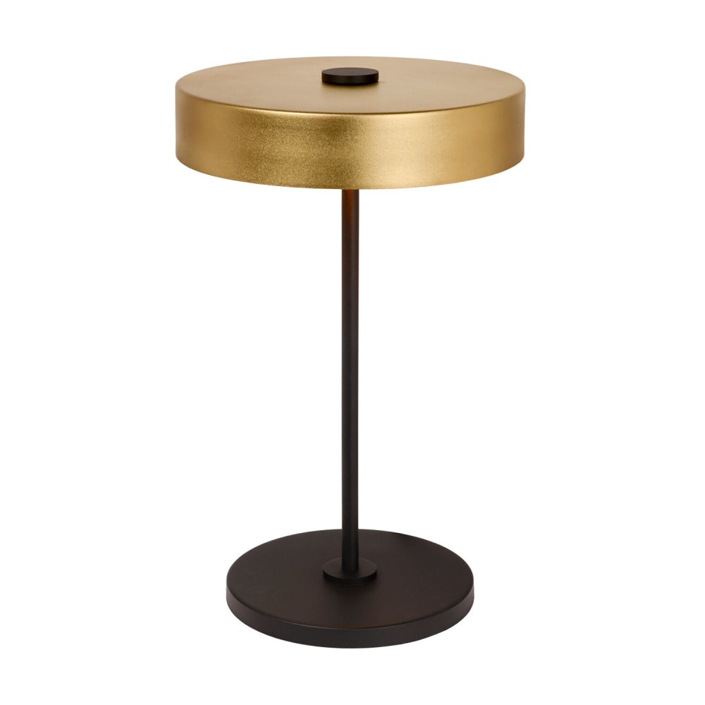 Lampe de table en métal noir et or lumière chaude — vue 4
