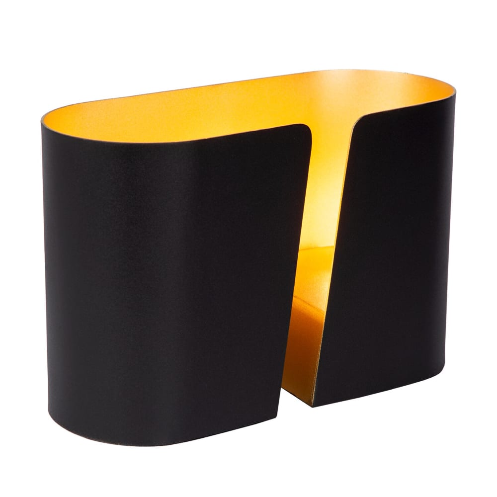 Lampe de table en métal noir et or — vue 4