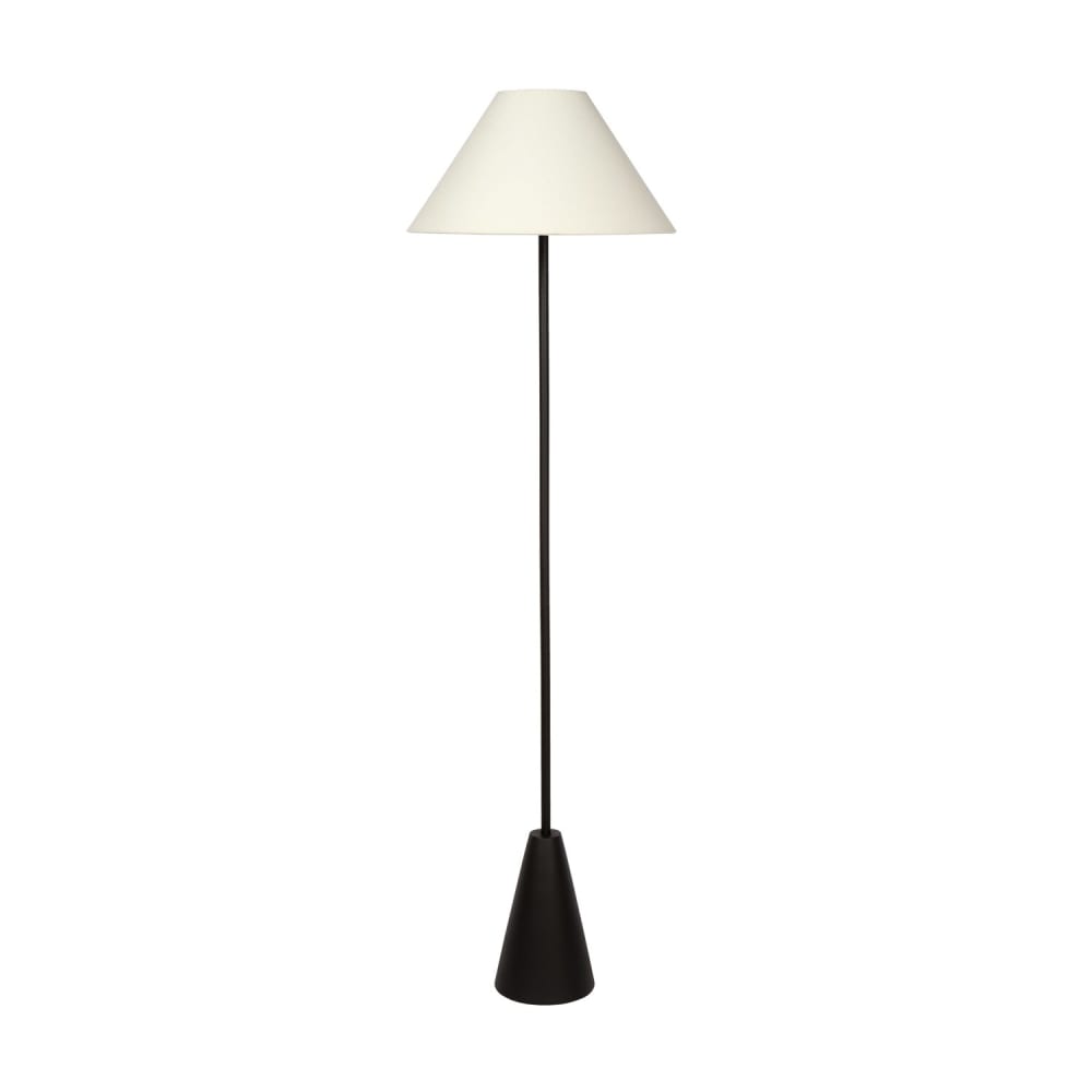 Lampadaire rond en lin blanc — vue 4