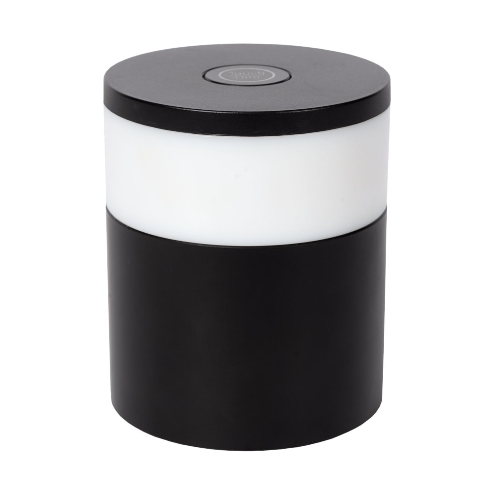 Lampe de table rechargeable cylindrique noir & blanc avec led dimmable — vue 4