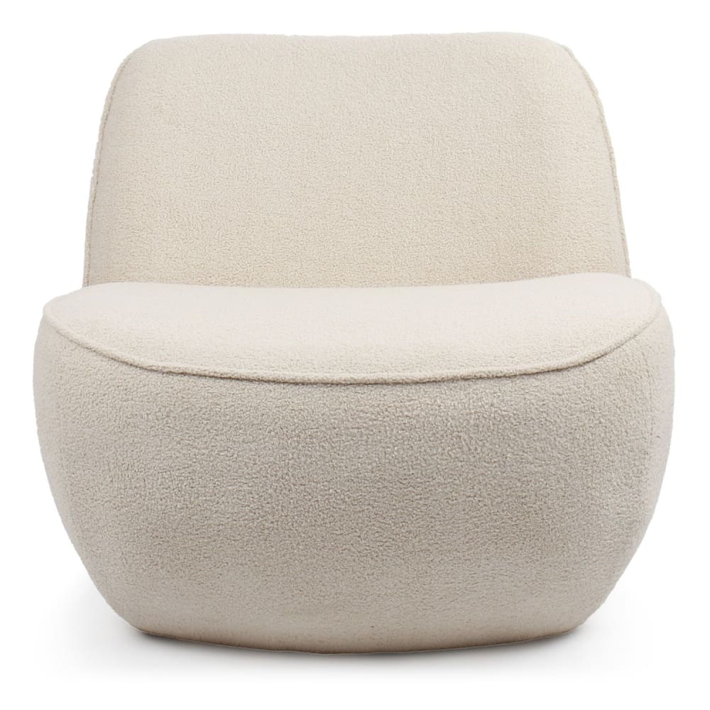 Fauteuil confort sans accoudoir tsse bouclette beige