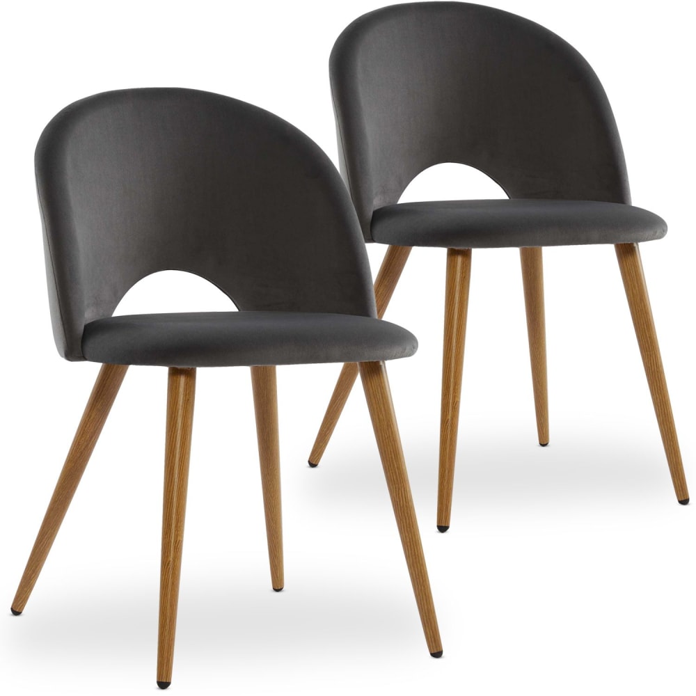 Lot de 2 chaises velours