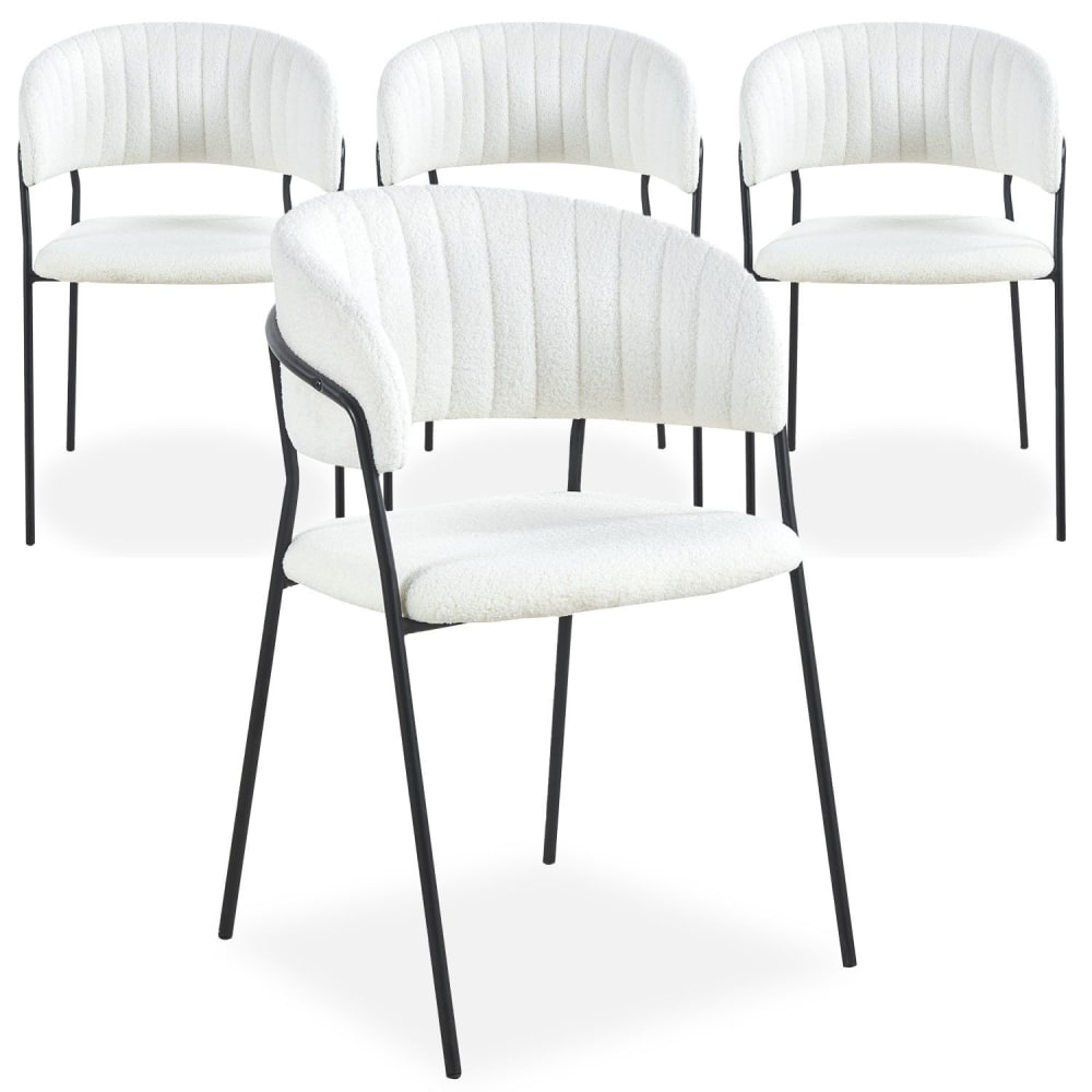 Lot de 4 chaises métal