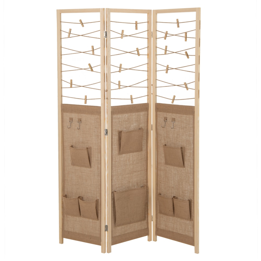 Paravent en bois 3 panneaux