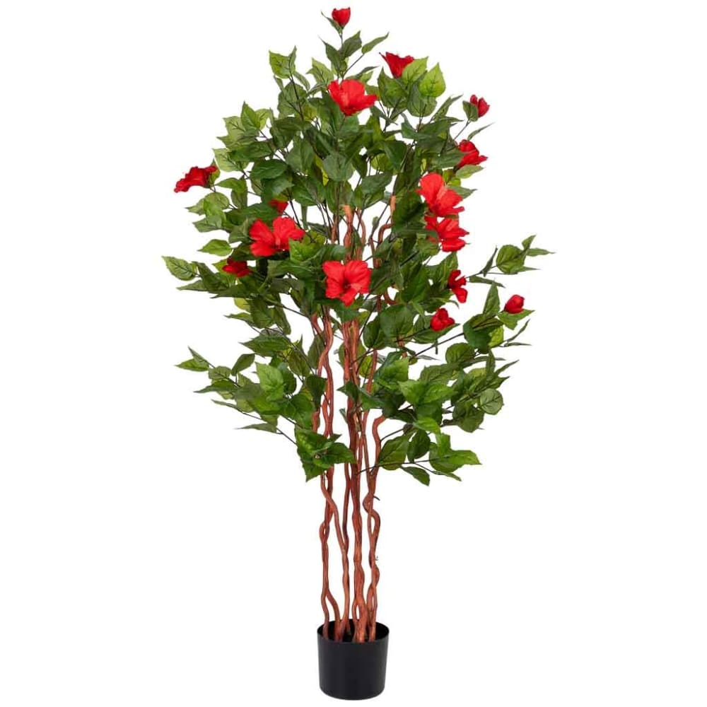 flores decorativas artificiales en maceta 40x30x150h cm