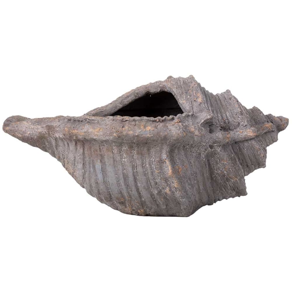 Muschelpflanzgefäß aus Stein 65x37x32h cm Steinfarben - Maisons