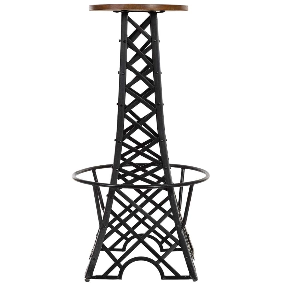 Hocker mit runder Sitzfläche 42x42x80 cm Schwarz - Maisons Du