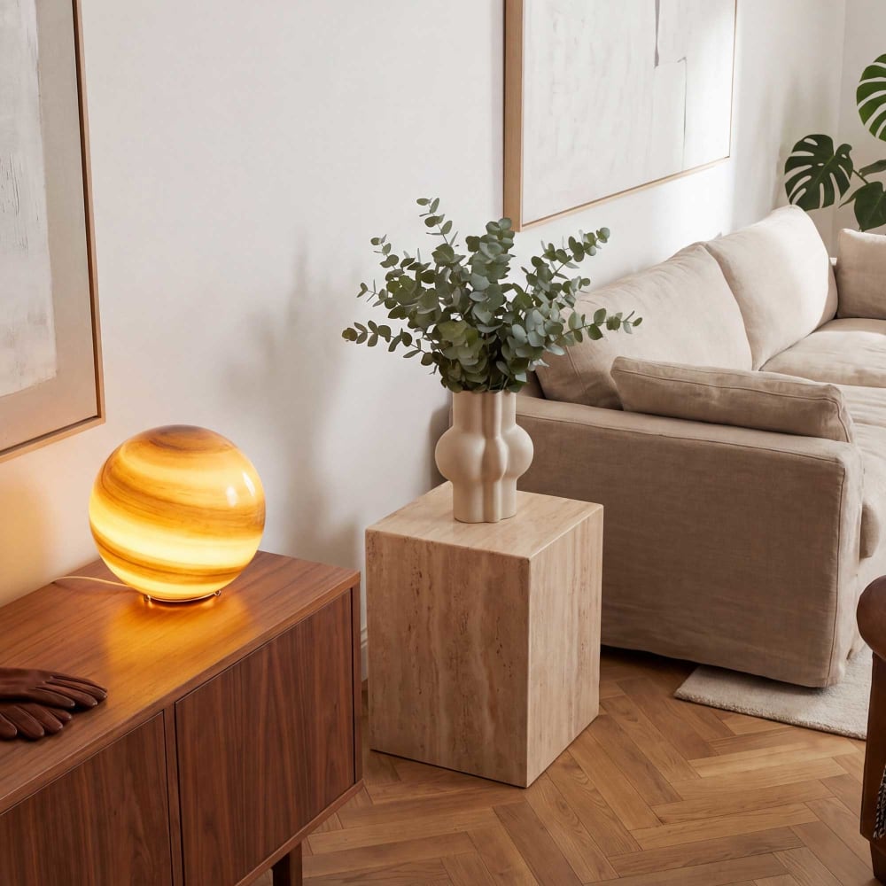 Lampe à poser en verre & métal — vue 3