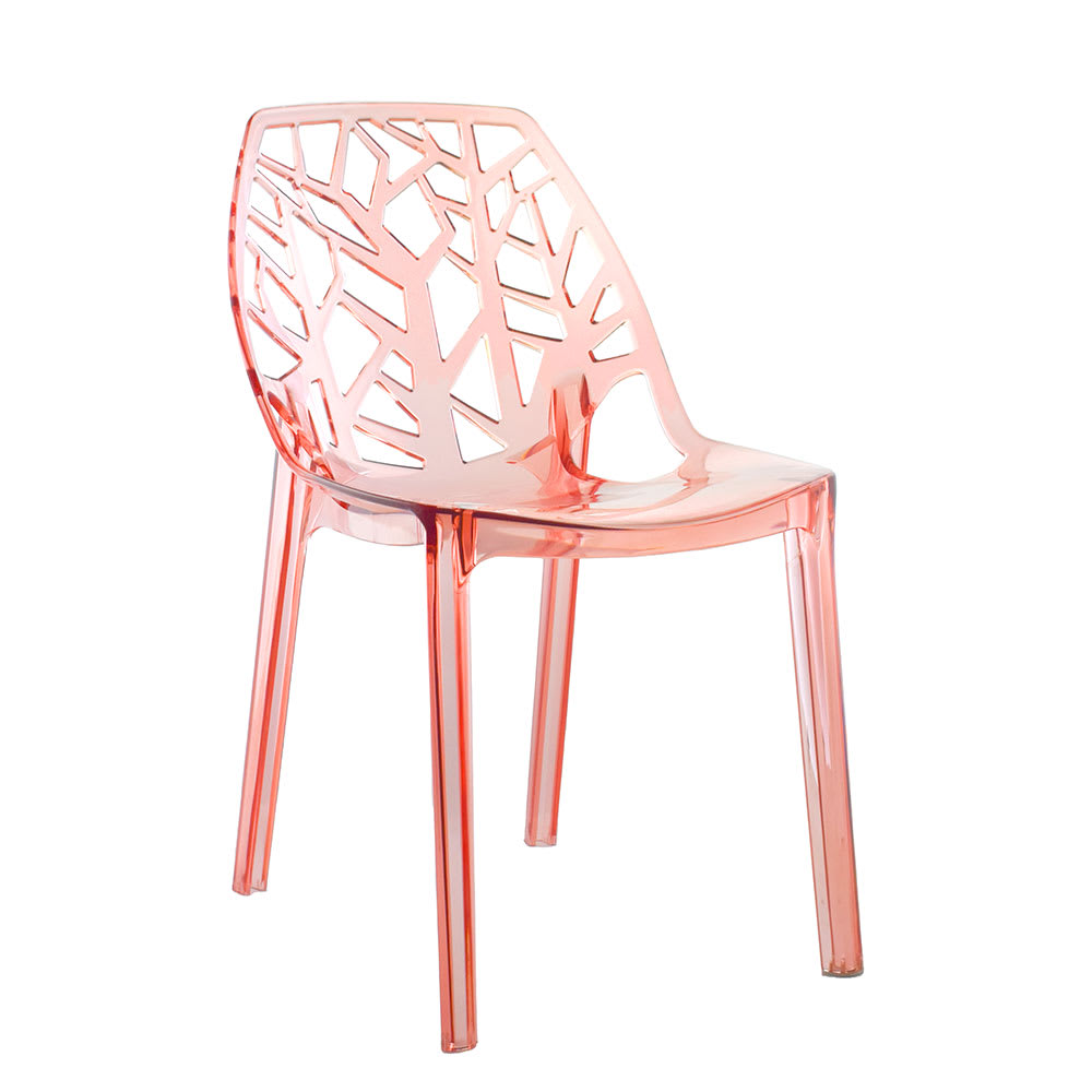 Lot de 2 chaises empilables - rose
