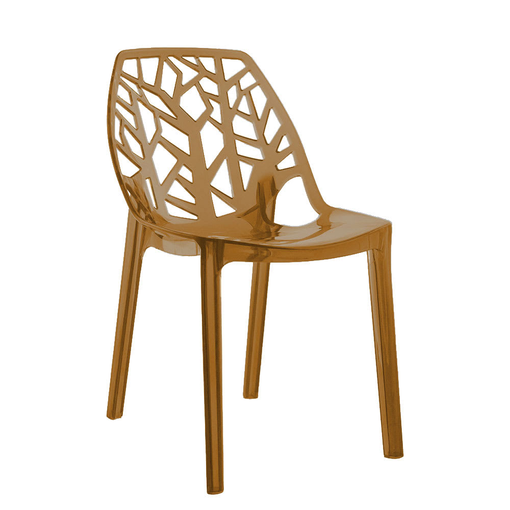 Lot de 2 chaises empilables - bronze