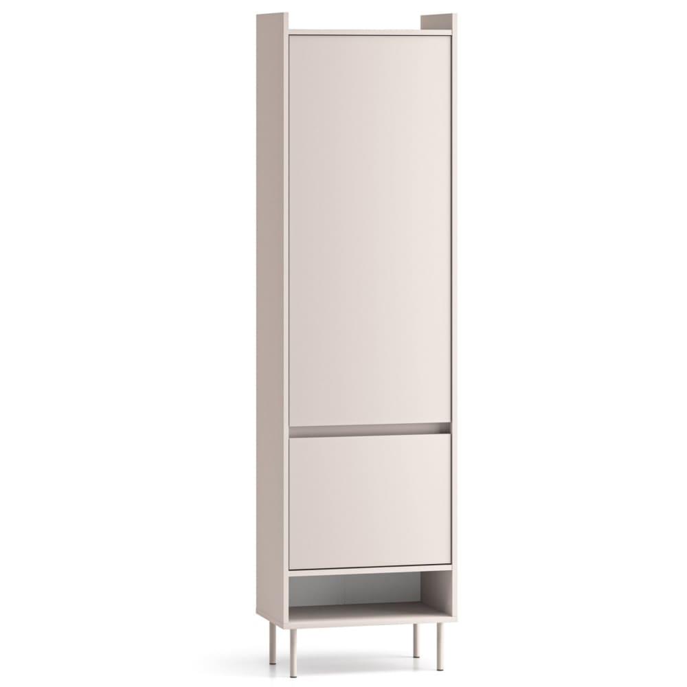 Selsey Kleiderschrank 2-türig, Stange und Regal, greige 54 cm style modern Taupe Spanplatte