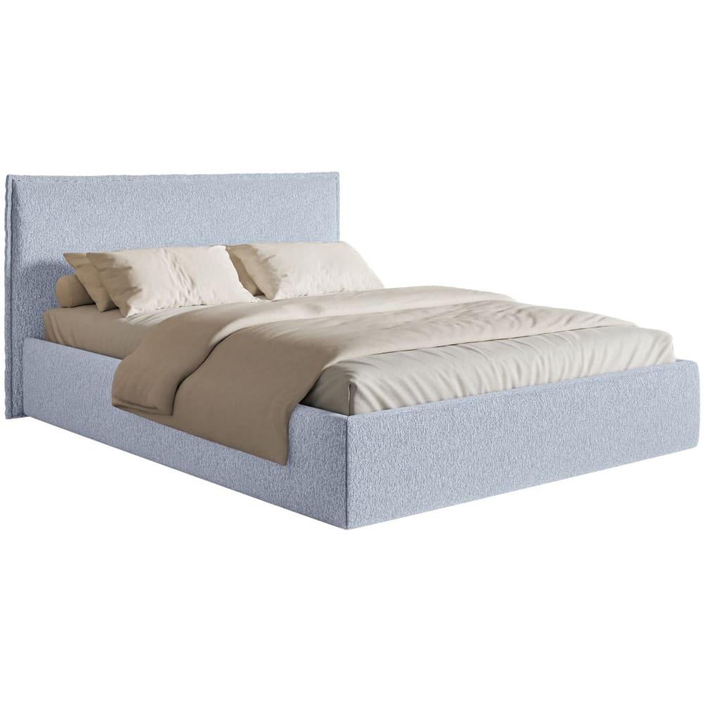 Selsey Polsterbett 180×200 mit Bettkasten, Lattenrost, Chenille hellblau style modern - Stoff