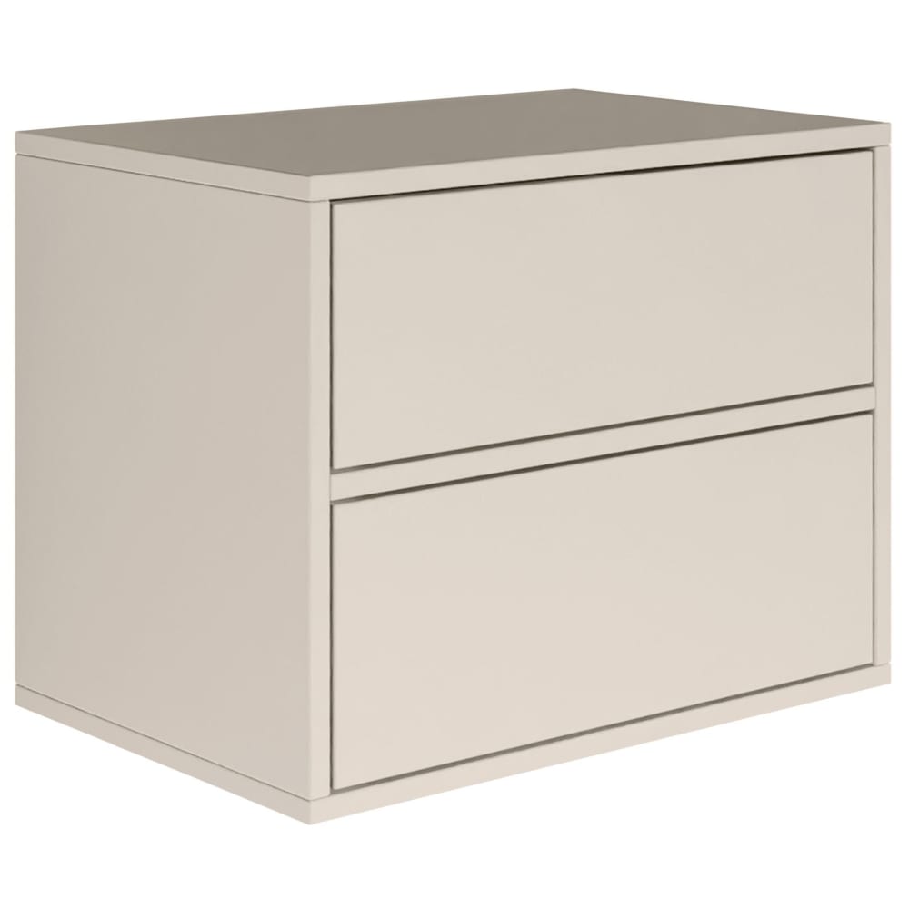 Table de chevet suspendue avec 2 tiroirs, gris cachemire, 50 cm Table de chevet suspendue avec 2 tiroirs, gris cachemire, 50 cm