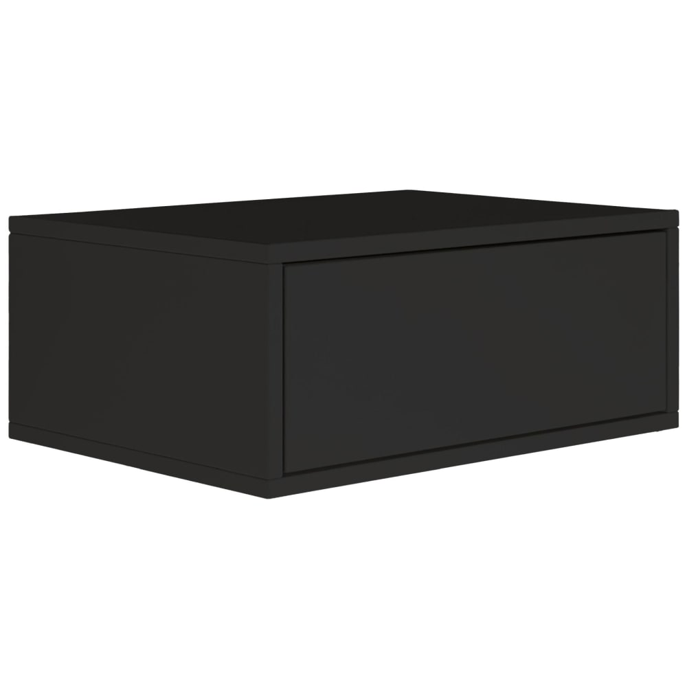 Table de chevet suspendue avec tiroir, noir, 50 cm Table de chevet suspendue avec tiroir, noir, 50 cm