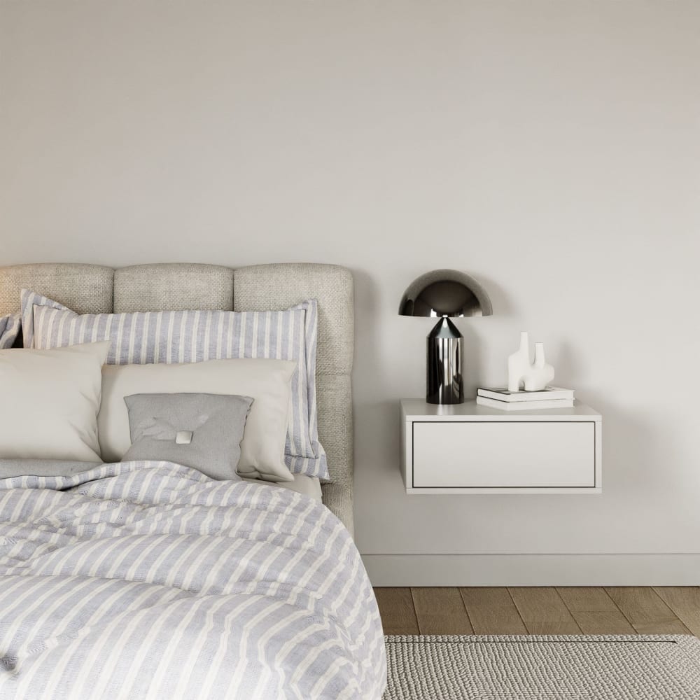Nachttisch hängend mit Schublade, Weiß, 50 cm - Maisons Du Monde