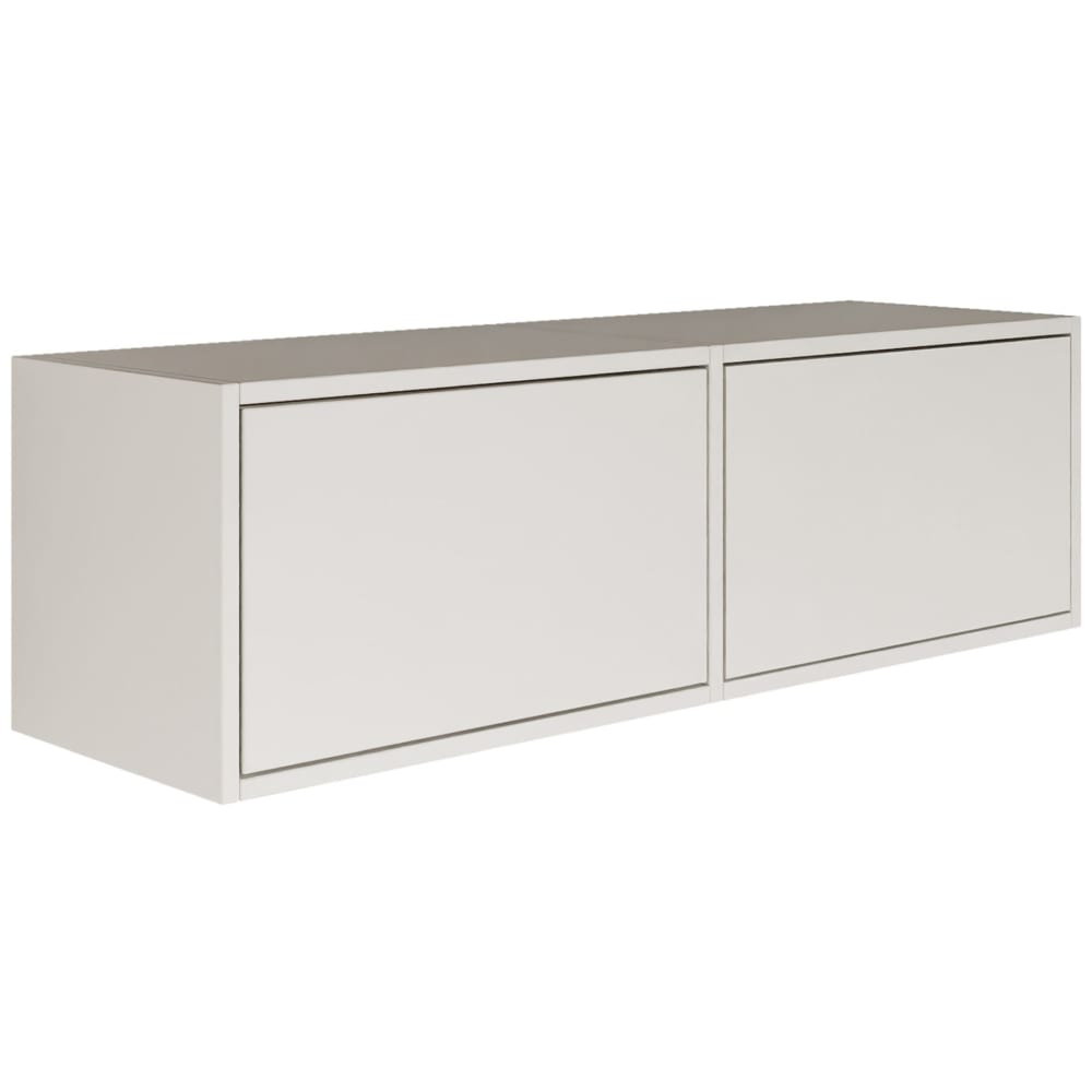 Meuble tv suspendu à deux abattants, blanc, 100 cm Meuble tv suspendu à deux abattants, blanc, 100 cm