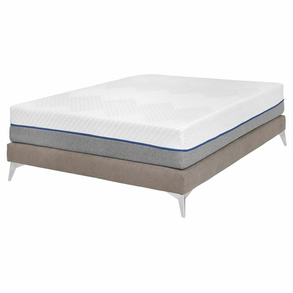 Pack sommier tapissier avec matelas bois massif lin 140x190 cm