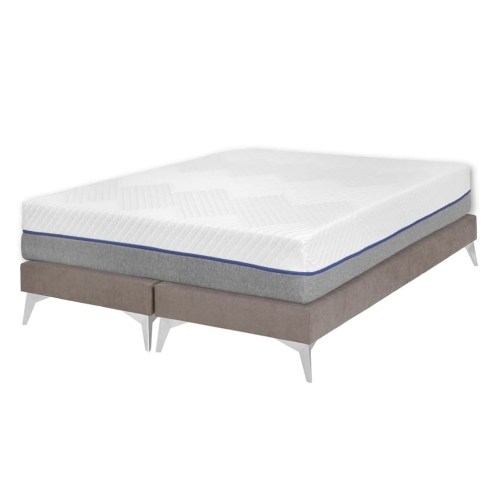 Pack 2 sommiers tapissiers avec matelas bois massif lin 70x190 cm