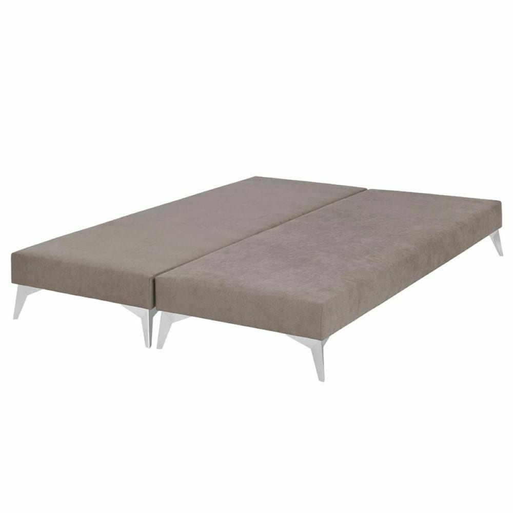 Lot de 2 sommiers tapissiers bois massif lin 70x190 cm