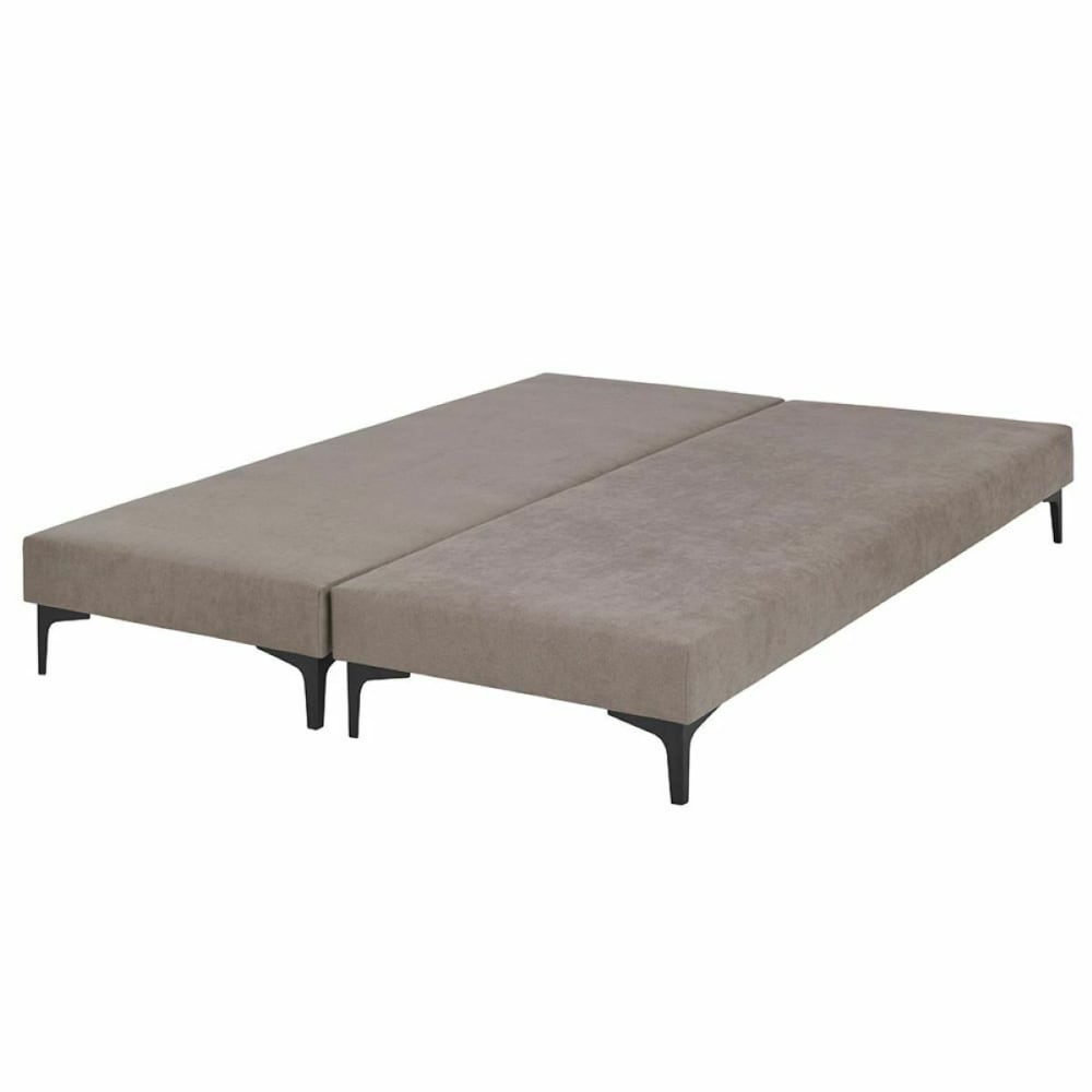 Lot de 2 sommiers tapissiers bois massif lin 80x200 cm