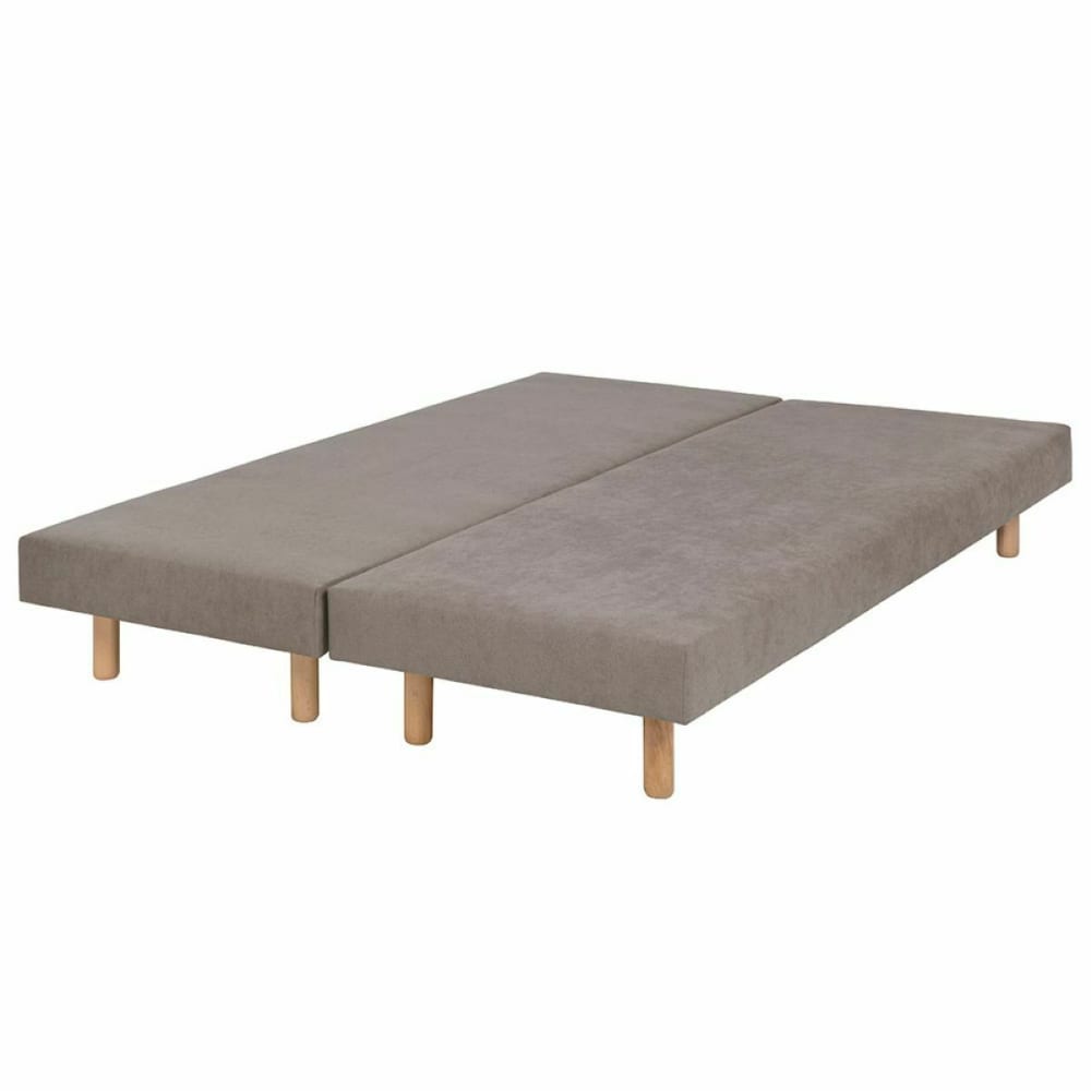 Lot de 2 sommiers tapissiers bois massif lin 70x190 cm