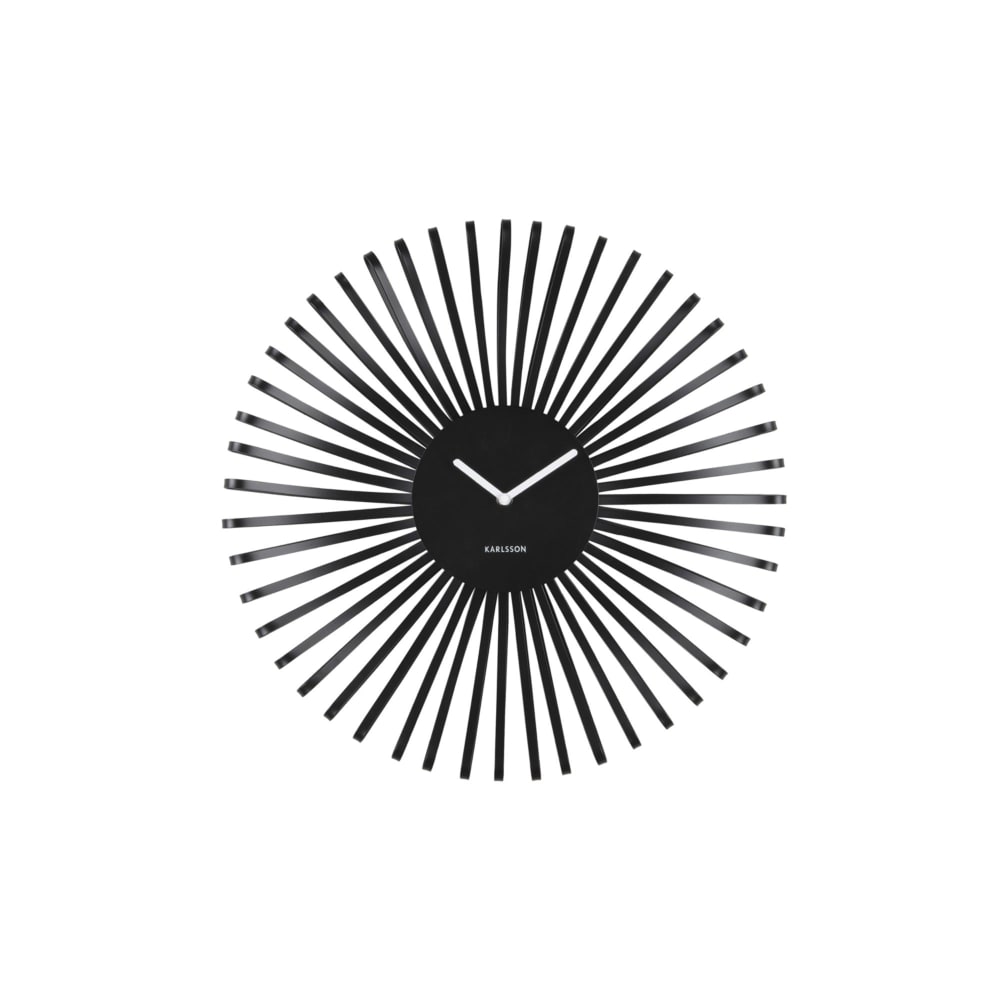 Horloge murale métal noir 48x48x48cm