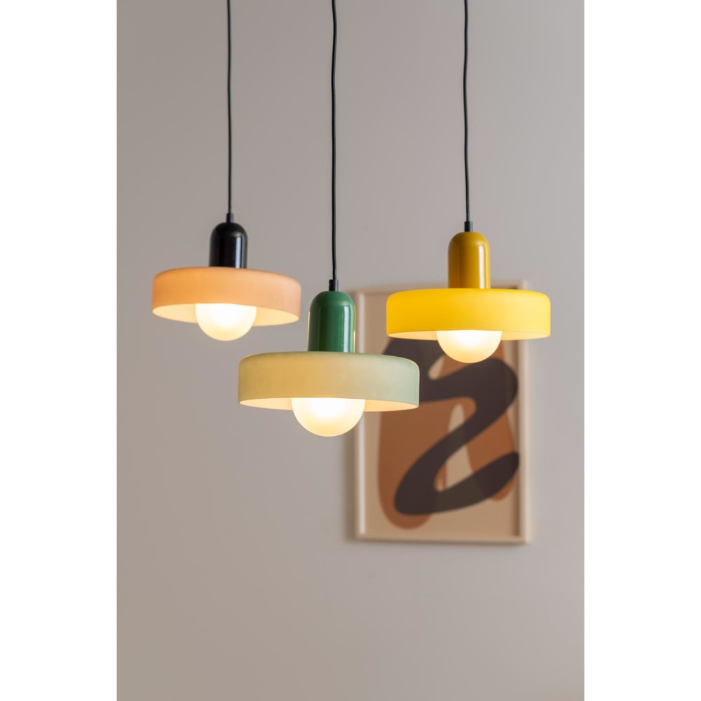 Suspension verre gris 25x25x23cm — vue 3