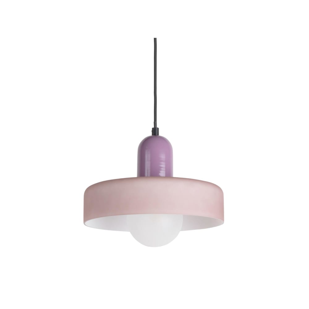 Leitmotiv Hängeleuchte aus Glas, violett, 25x25x23cm style modern - Glas