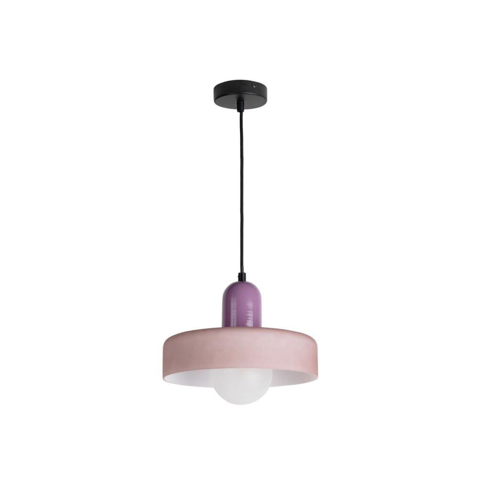 Suspension verre violet 25x25x23cm — vue 3