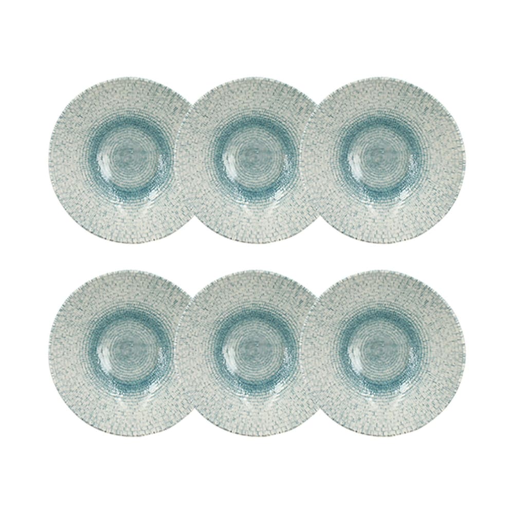 Lot de 6 coupelles en porcelaine blanche et bleue 15cm Lot de 6 coupelles en porcelaine blanche et bleue 15cm