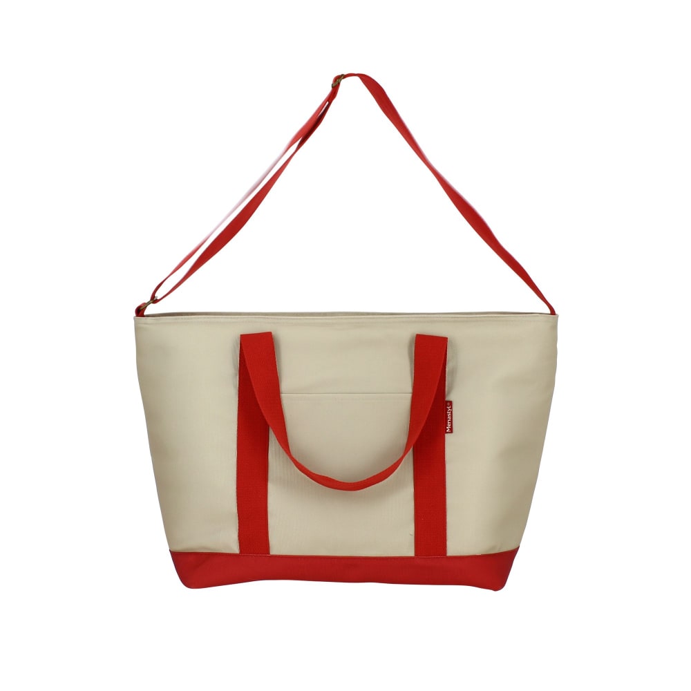 Sac en tissu isotherme beige et rouge 26L - Maisons du Monde