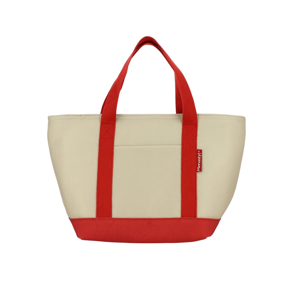 Sac en tissu isotherme beige et rouge 7L - Maisons du Monde