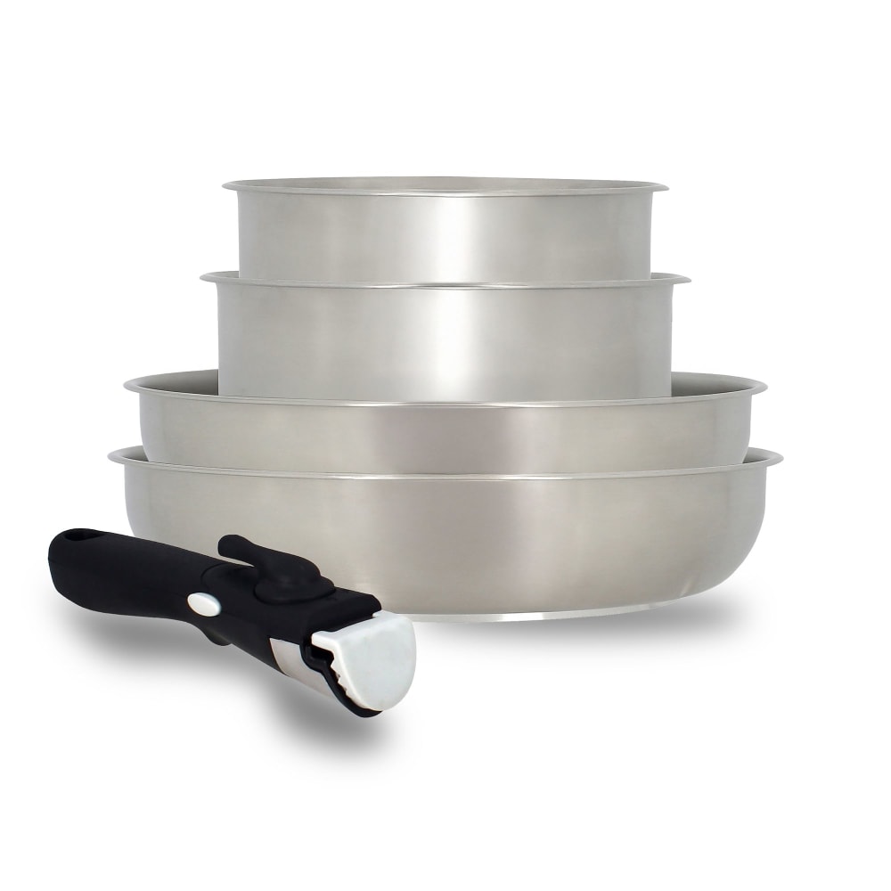 Batterie de cuisine 5 pièces en acier inoxydable - tous feux Batterie de cuisine 5 pièces en acier inoxydable - tous feux
