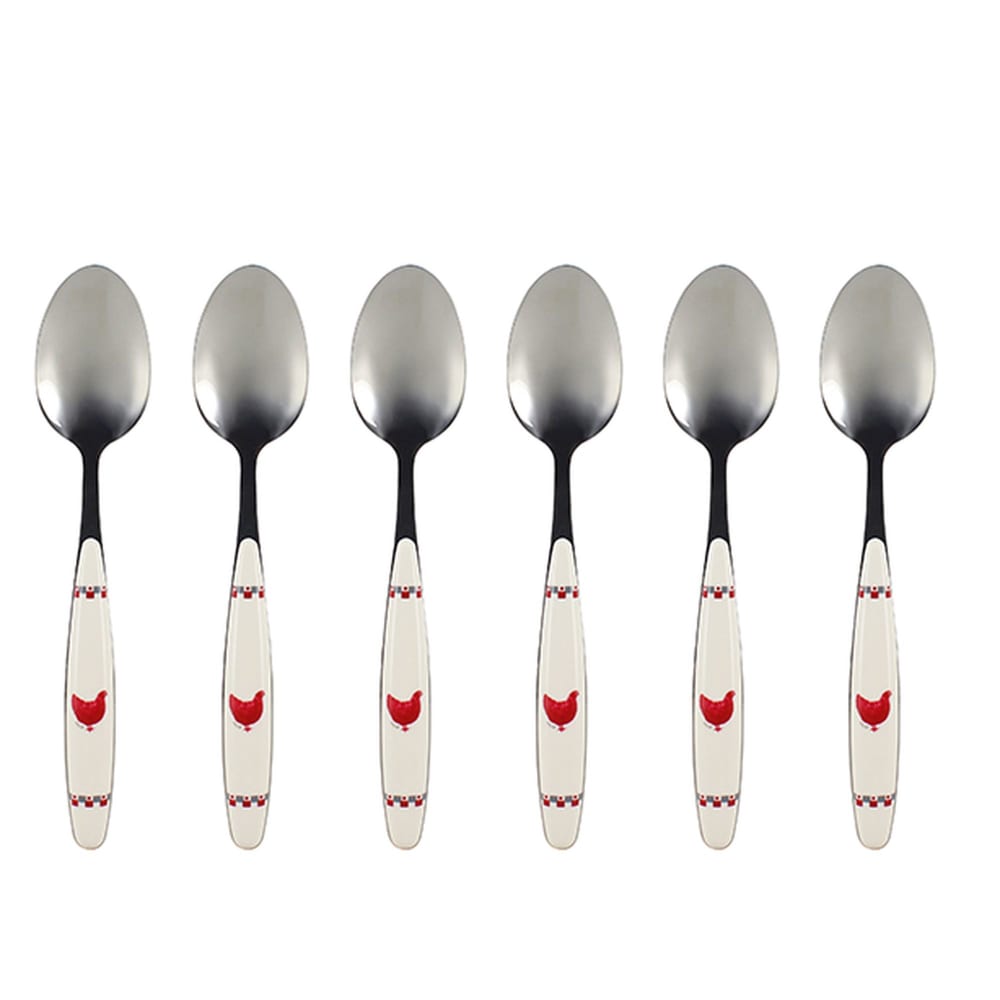 Lot de 6 cuillères de table en acier inoxydable
