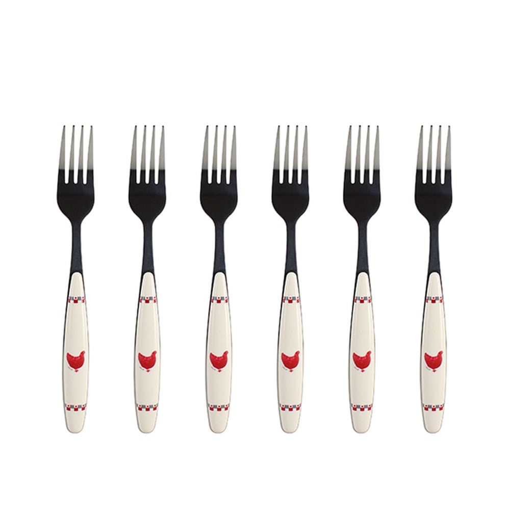 Lot de 6 fourchettes en acier inoxydable