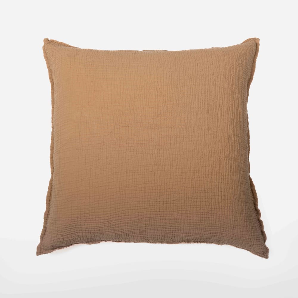 Taie d'oreiller gaze de coton cannelle 65X65 CM