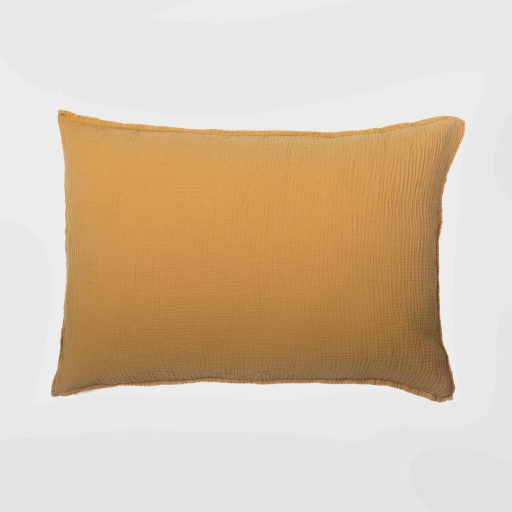 Taie d'oreiller gaze de coton curry 50X70 CM