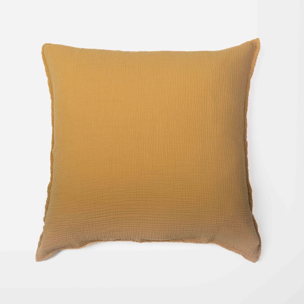 Taie d'oreiller gaze de coton curry 65X65 CM
