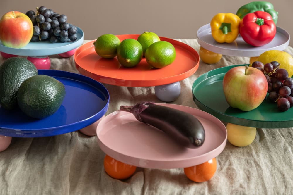 Tablett métal rose 20x20x7cm - Maisons du Monde